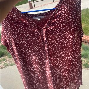 Women's Red Patterned Top
